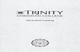 2012-13 Trinity Christian College Catalog