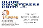 proposal for July 2013 South Africa Tour