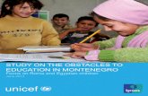 Study on the obstacles to education in Montenegro-Focus on Roma and Egyptian children - UNICEF, 2013