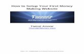 How to Setup Your First Money Making Website