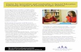 Center for Innovation and Leadership in Special Education Factsheet