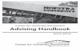 Center for University Advisement Advising Handbook 2013-2014