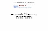 PPLS Personal Tutors Handbook