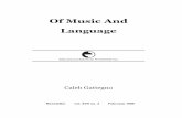 of Music and Language