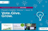 Vote. Give. Grow - People’s Insights Volume 1, Issue 16