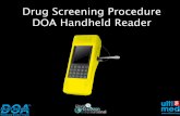 Drug Screening Procedure  DOA Handheld Reader Touch