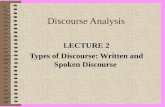 Spoken and Wirtten Discourse 2
