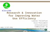 Research & Innovation for Improving Water Use Efficiency