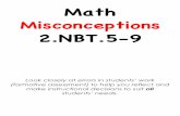 2.NBT.5-9 Math Misconceptions