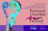 2012 Portland Chamber Music Festival Brochure