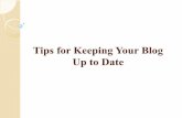 Tips for keeping your blog up to date
