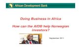 Mr Tim Turner - Doing Business in Africa