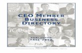 CEO Member Business Directory, Fall 2012