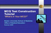 MCQs Test Construction Tutorial