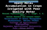 Heavy Metal Accumulation in Crops Irrigated with Poor Quality Water