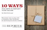 10 Ways for Gifts to Reflect Your Values