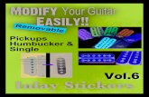 "Pickups/Humbucker,Single" Sticker For Electric Guitar