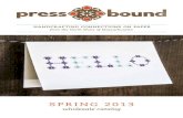 Pressbound Spring 2013 Wholesale Catalog