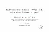Nutrition Informatics- What is it