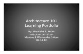 Architecture 101 Learning Portfolio