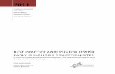 Best Practice Analysis for Jewish Early Childhood Education Sites