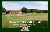 Bearsted Golf Club Official Brochure 2010 - 2011