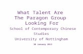 What Talent The Paragon Group Look For