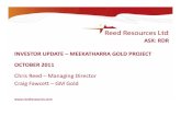 Investor Update - Meekatharra Gold Project