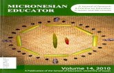 Micronesian Educator Vol 14, 2010, Cover and TOC