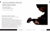 5th November Jazz World New Releases