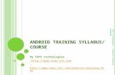 Android Training Syllabus - Course