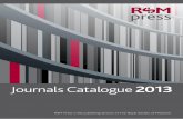 2013 Journals Catalogue
