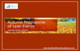 Autumn Programme of Lean Events