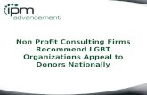 Non Profit Consulting Firms Recommend LGBT Organizations Appeal to Donors Nationally