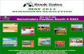 Book Sales May 2013 Remainders Newsletter
