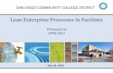 San Diego Community College District:  Lean Enterprise Process in Facilities