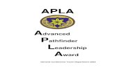 Advanced Pathfinder Leadership Award