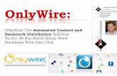 OnlyWire:Automated Content & Bookmark Distribution
