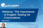 Webinar - The Importance of English Testing for Corporations