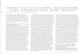 swimming what do coaches, siemmers and parents do and want