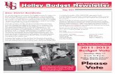 Holley Budget Newsletter