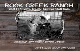 Rock Creek Ranch - 2014 Private Treaty Spring Bull Sale
