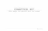 Chapter 07 the ways in which ict is used