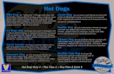 Billy's Gourmet Hot Dogs Menu