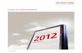 Letter to shareholders / Annual Report 2012