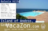 Galazia Villa Greece Vacazon Rentals
