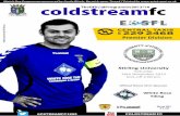 Coldstream v Stirling University Official Match Day Programme // East of Scotland Premier Division
