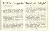 USA  Today: FDA Targets Herbal High