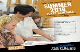 FRCC Class Schedule - Summer 2010 - Boulder County Campus, Westminster Campus, Brighton Center