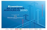 Examiner Business Awards 2010